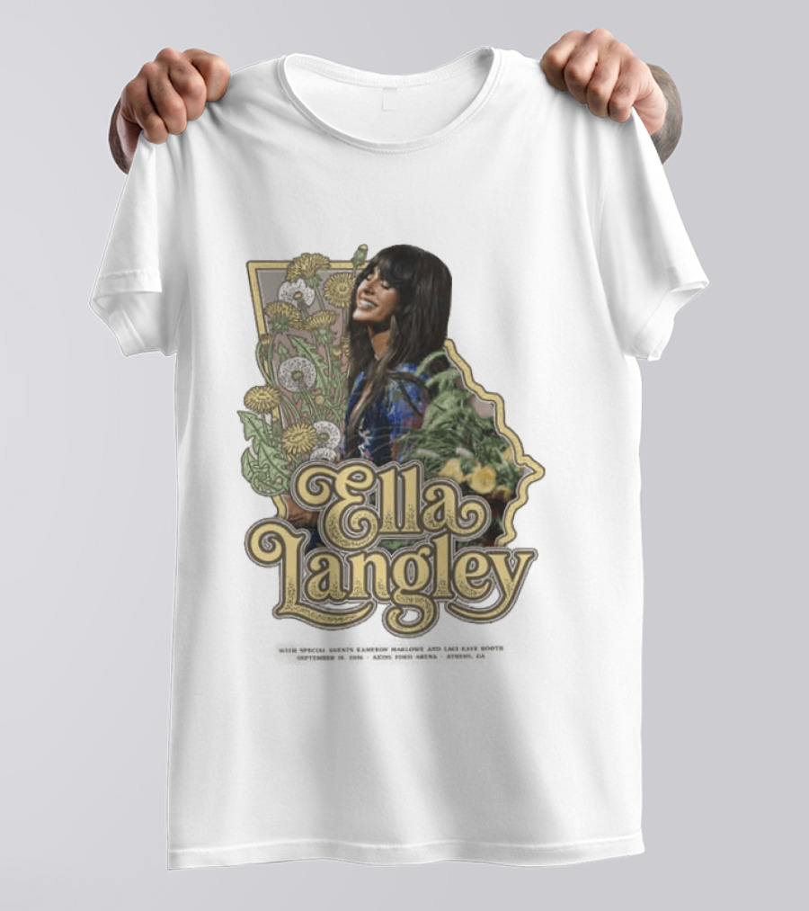 Ella Langley Akions Ford Arena 2026 Tour Athens GA September 18th Floral T-Shirt