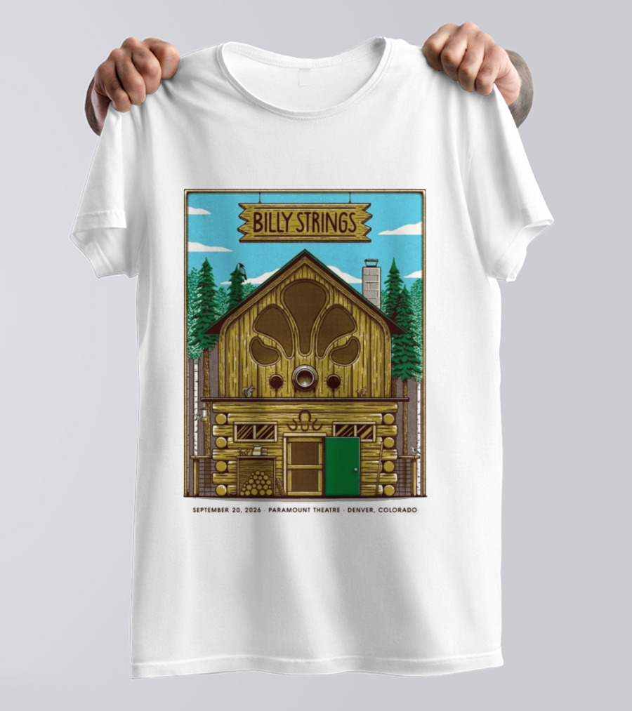 Billy Strings Fall Tour 2026 Paramount Theatre Denver September 20 Mike Tallman T-Shirt