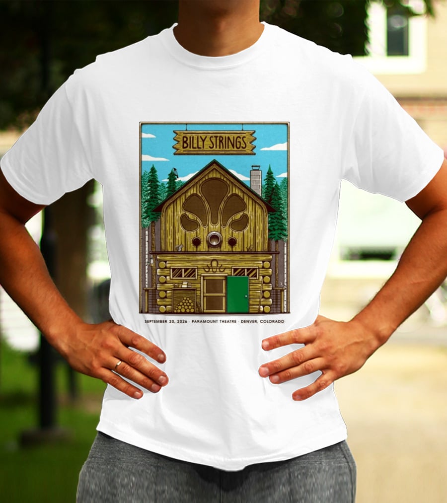 Billy Strings Fall Tour 2026 Paramount Theatre Denver September 20 Mike Tallman T-Shirt
