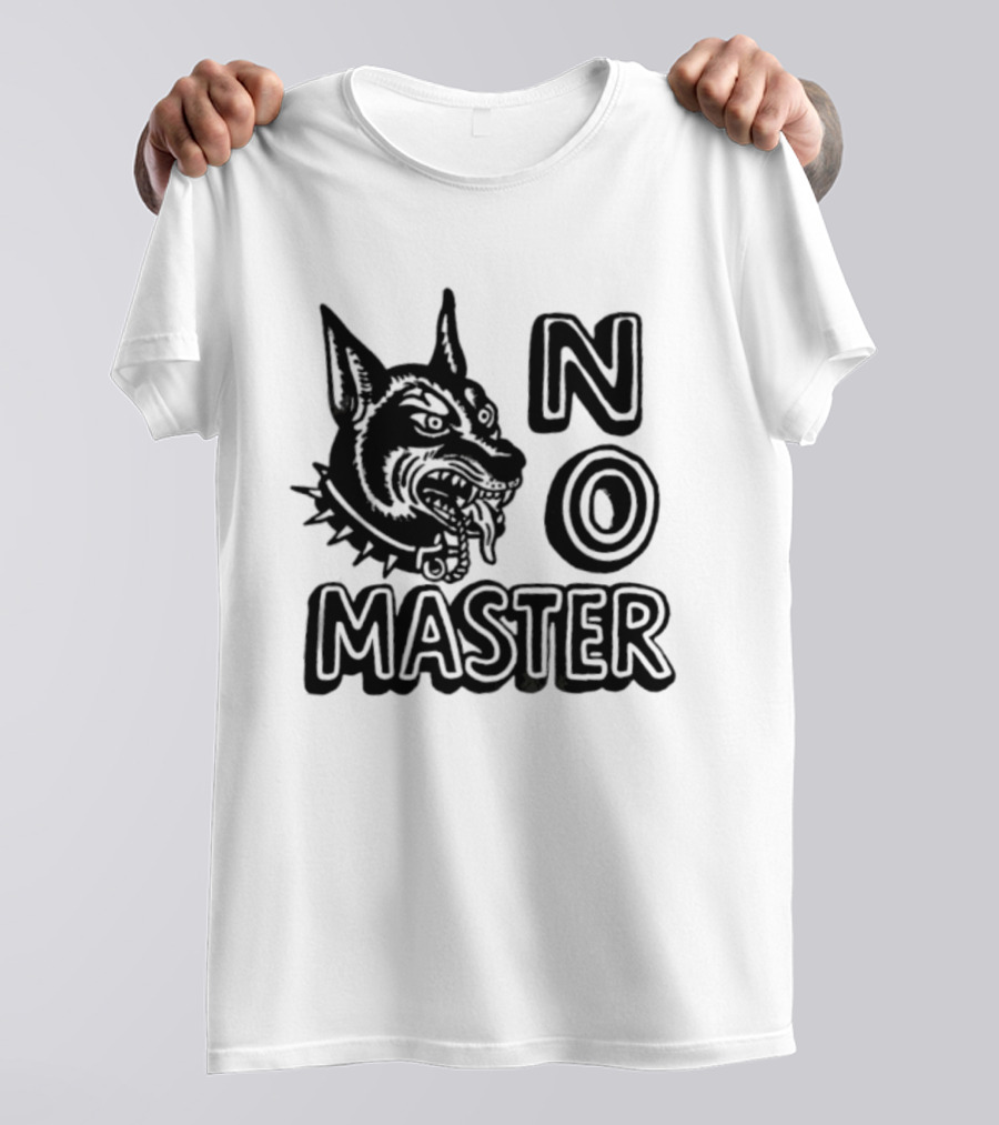 No Master Doberman Anarchist Dog Punk T-Shirt