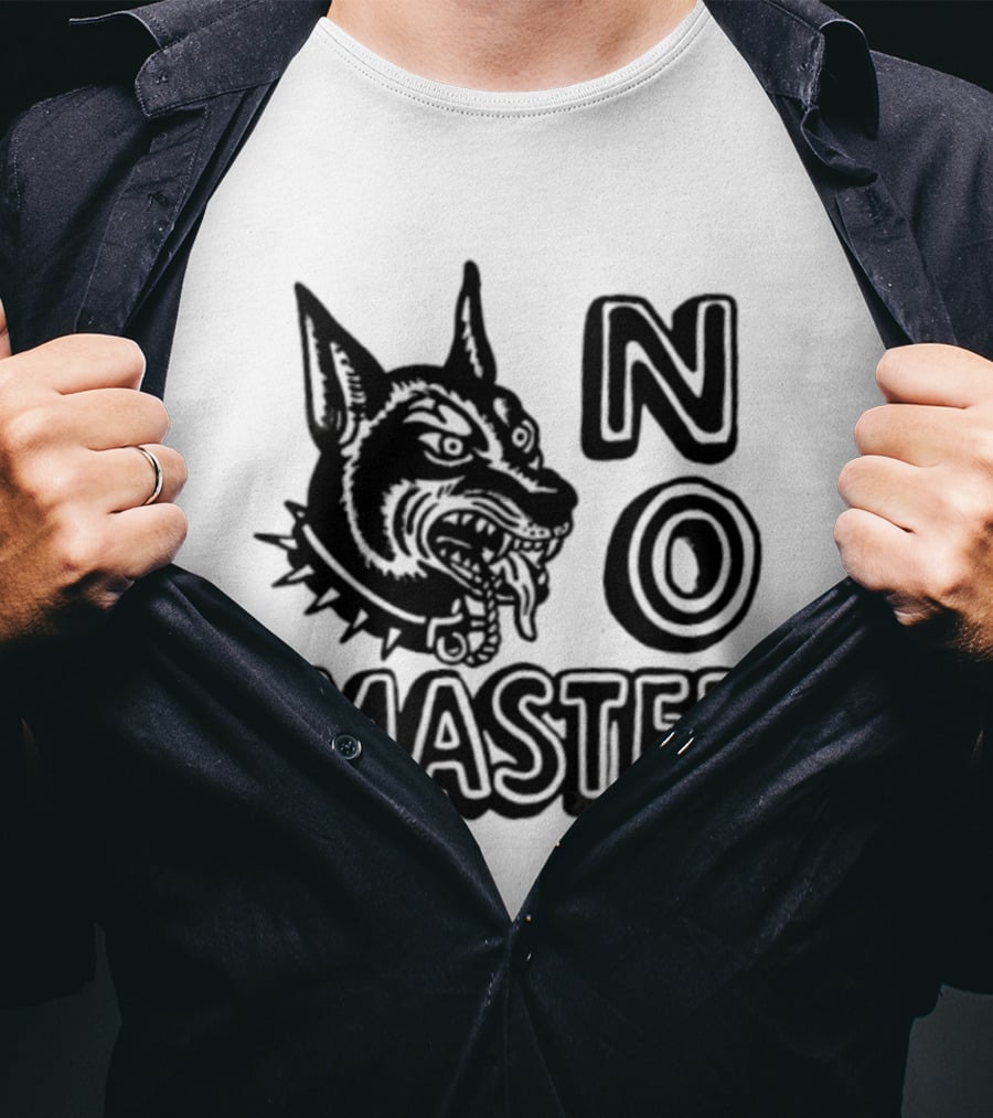 No Master Doberman Anarchist Dog Punk T-Shirt
