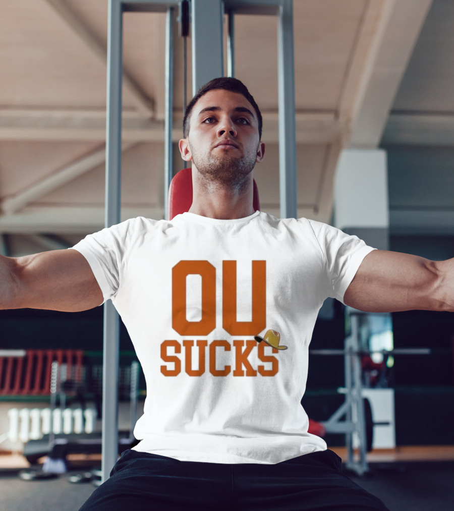 OU Sucks Cowboy Hat Orange Rivalry T-Shirt