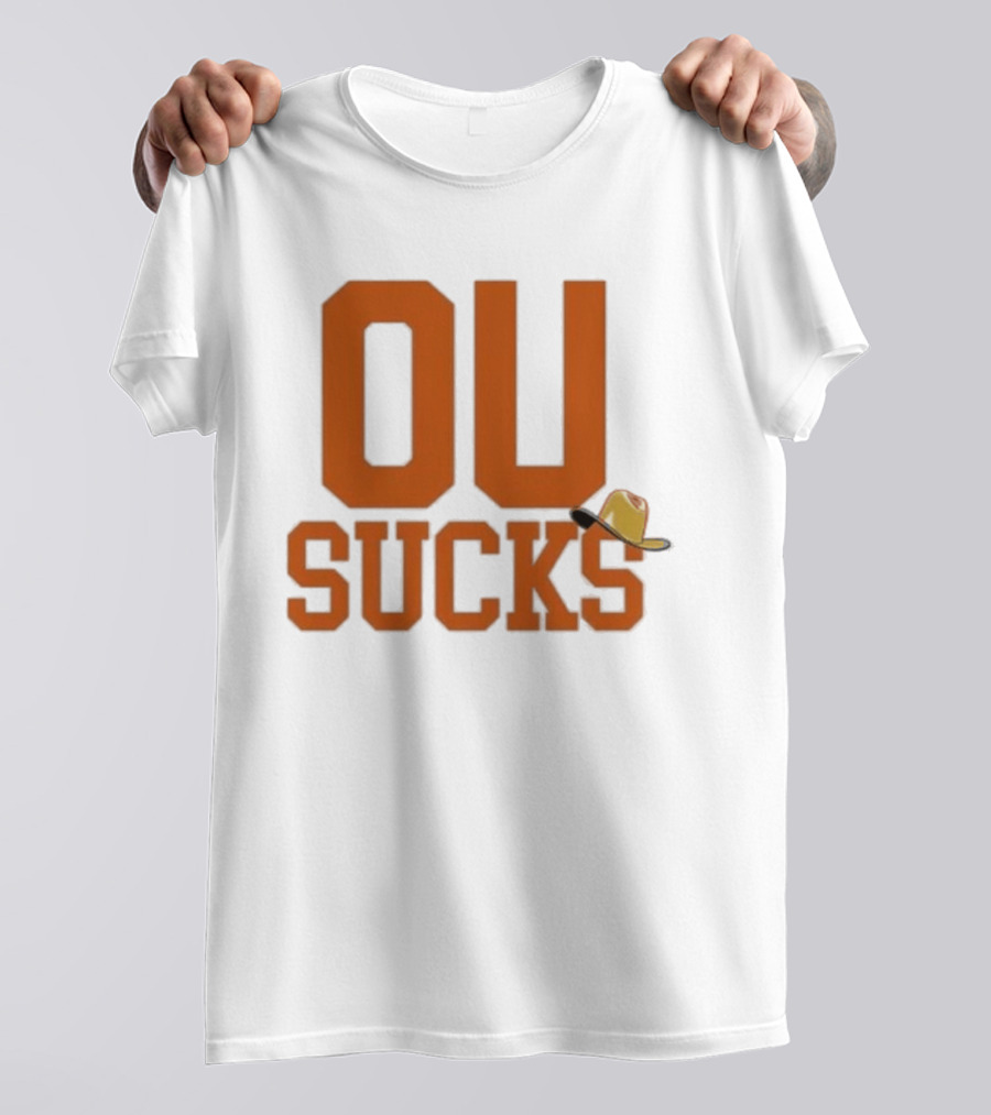 OU Sucks Cowboy Hat Orange Rivalry T-Shirt