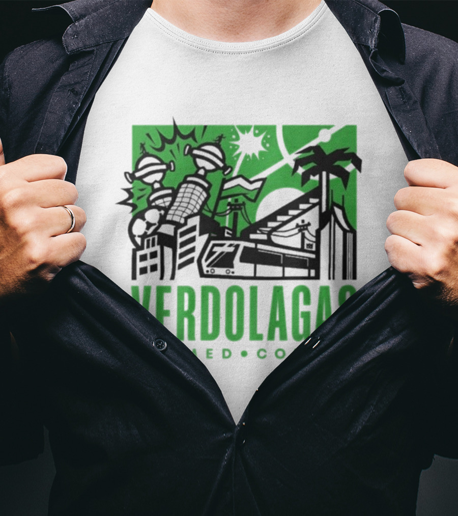 Verdolagas Med Col Medellín Paisa Culture Soccer Skyline Palm Trees T-Shirt