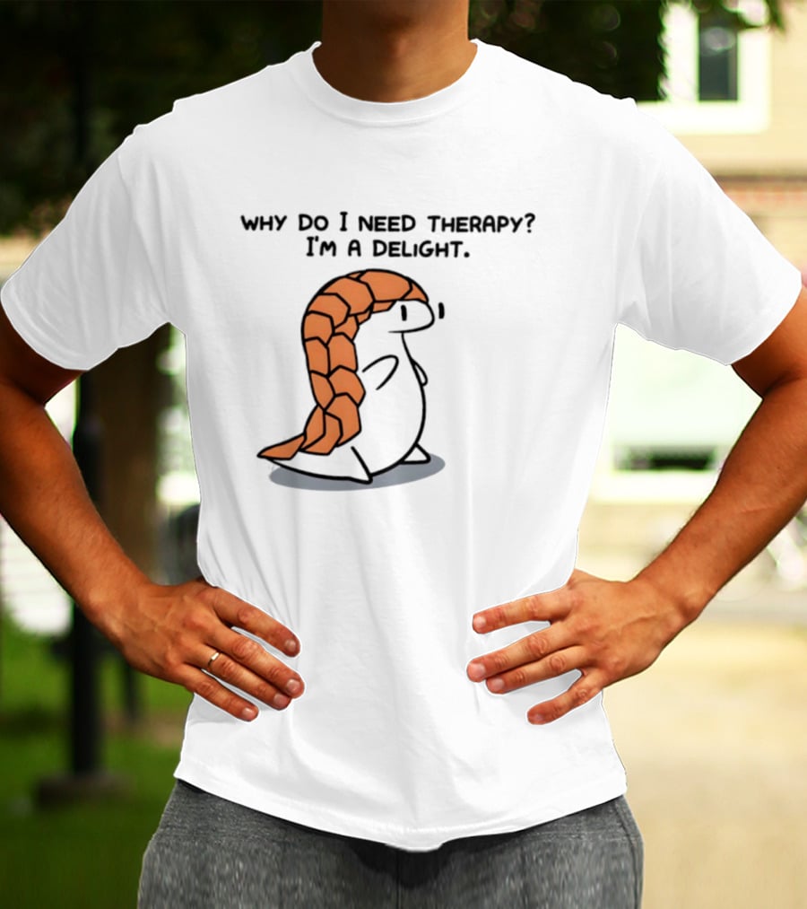 Why Do I Need Therapy I'm A Delight Cute Pangolin Cartoon T-Shirt