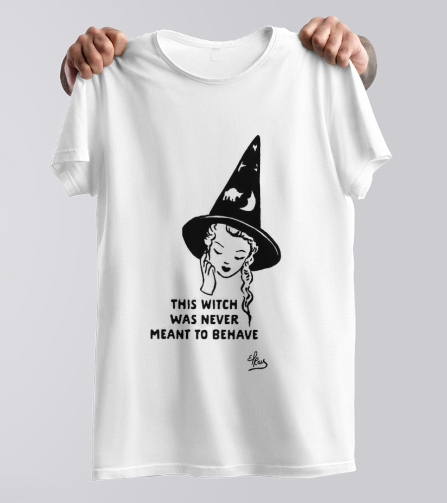 Witch Hat Girl This Witch Was Never Meant To Behave Aesthetic T-Shirt