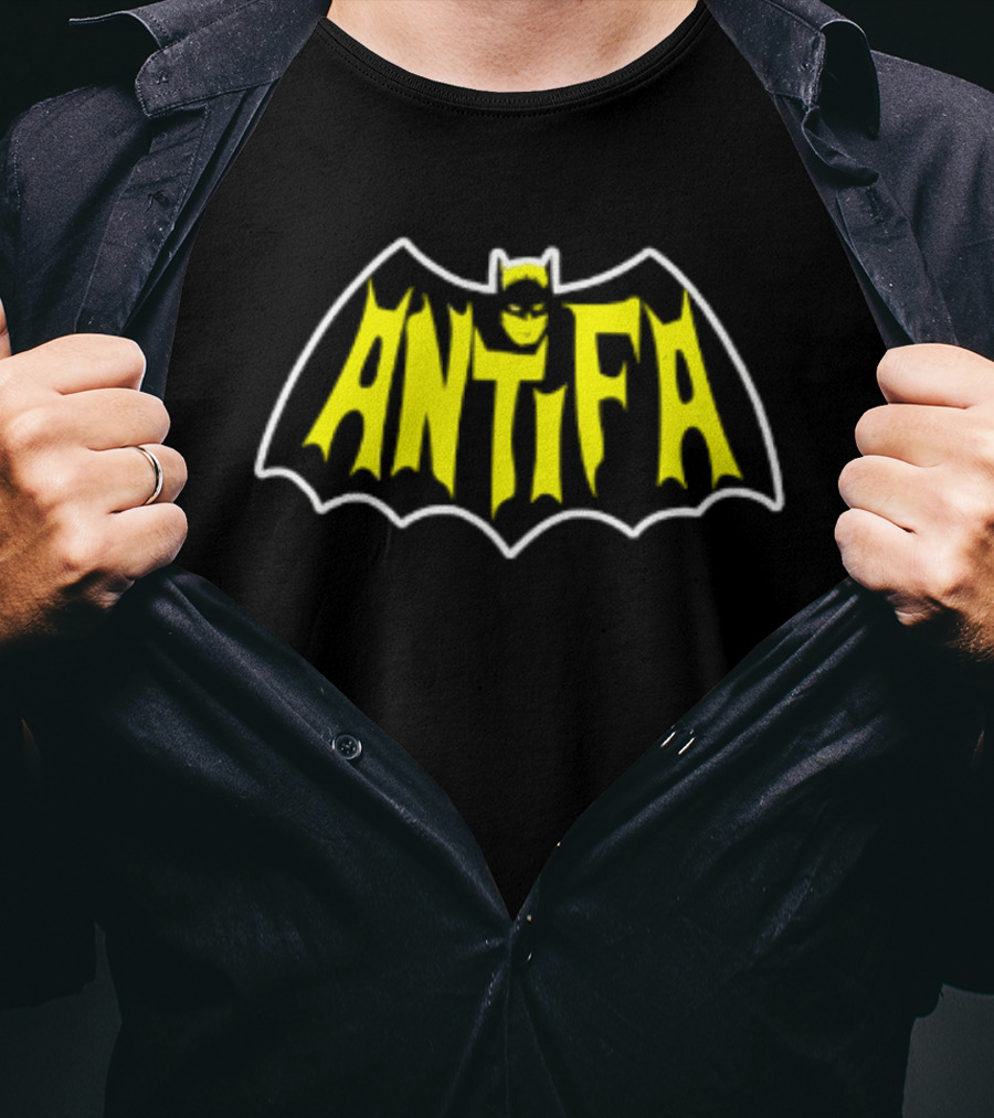 Antifa Batman Logo Style Comic T-Shirt