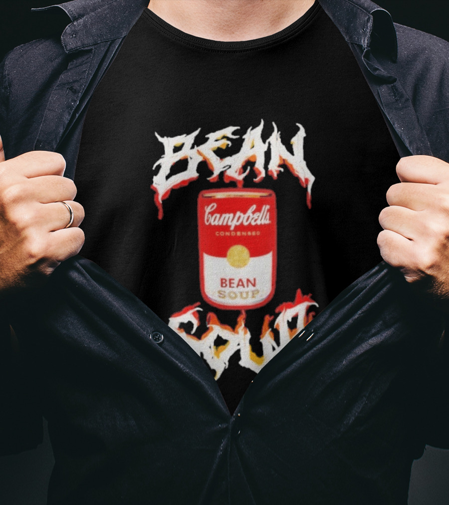 Campbell's Condensed Bean Soup Can With Flame T-Shirt