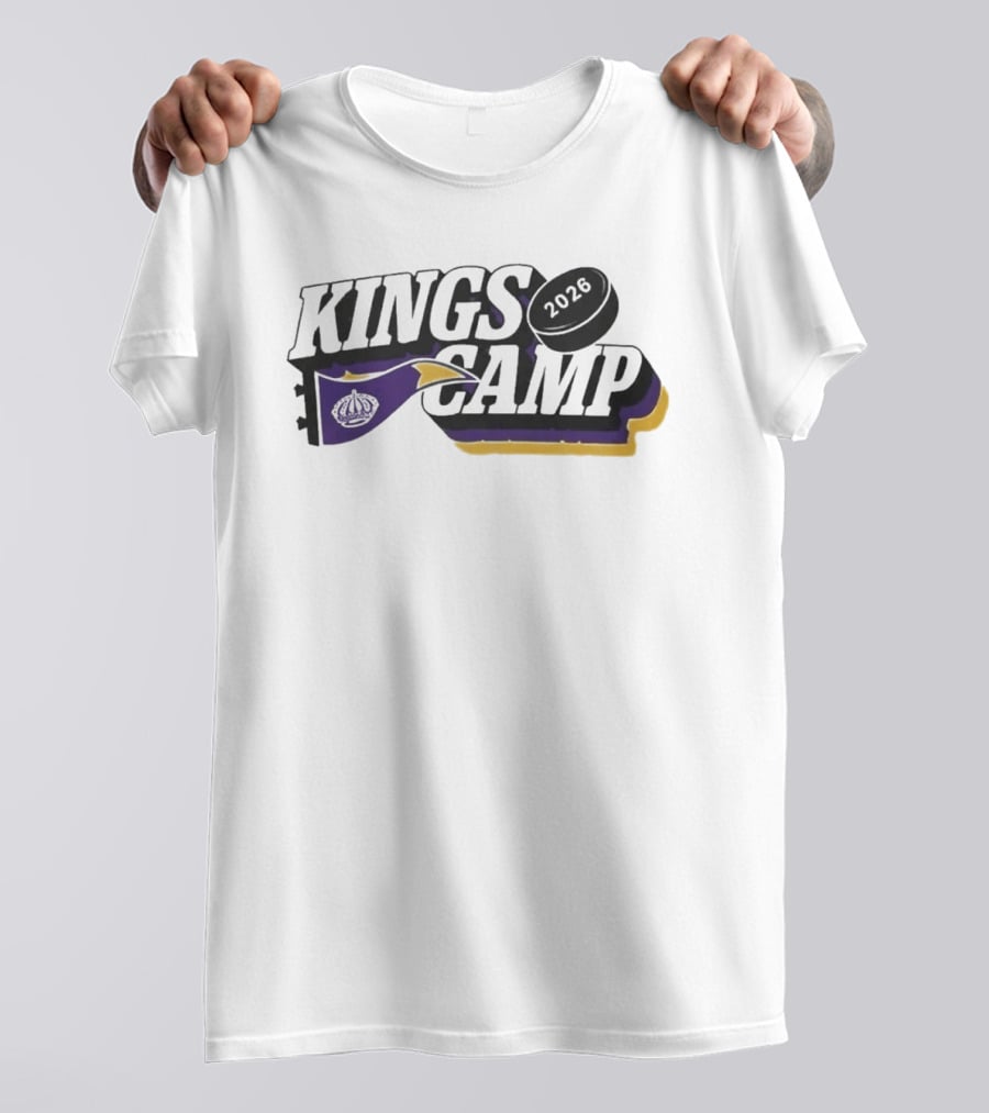 Kings Camp 2026 Los Angeles Hockey Fans Key And Puck T-Shirt