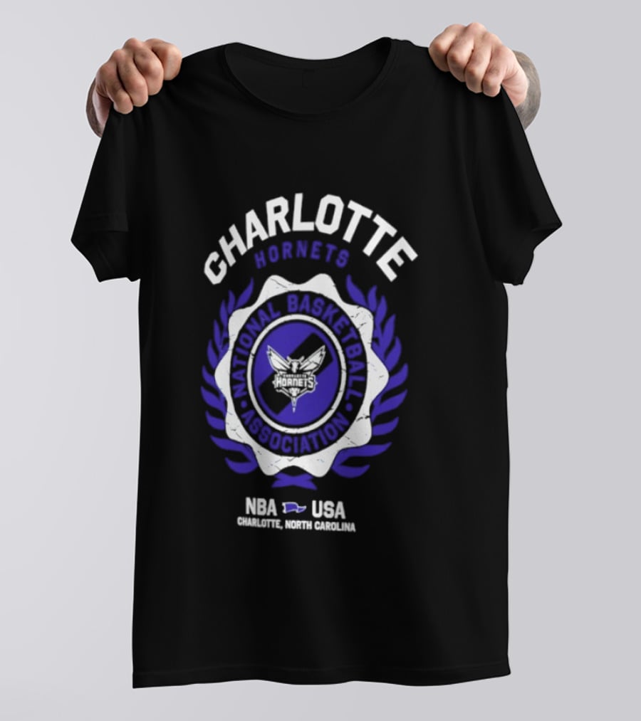 Charlotte Hornets NBA National Basketball Association Crest USA 2026 T-Shirt