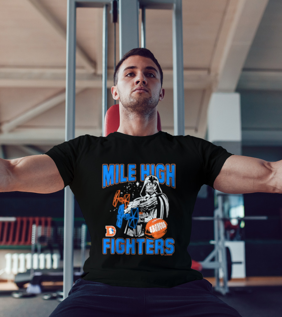 Mile High Fighters Denver Broncos Star Wars Dark Side T-Shirt