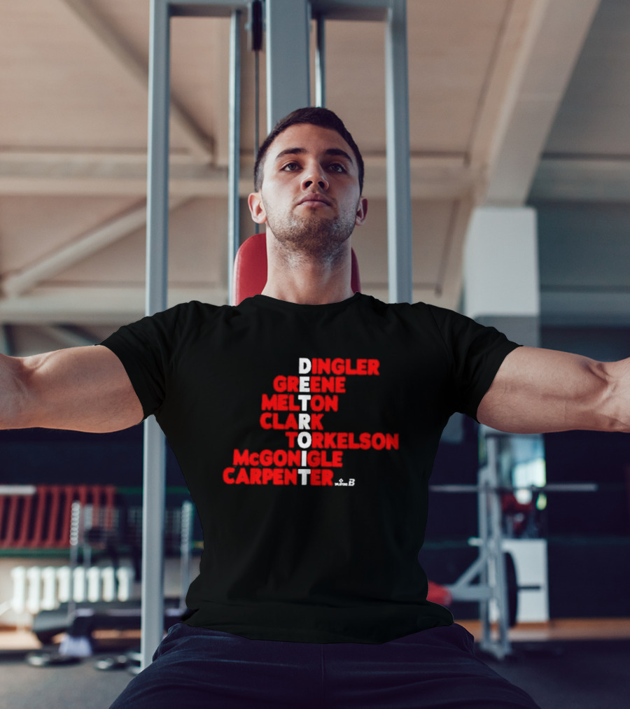 Detroit Torkelson Greene Carpenter Clark Baseball Roster Names T-Shirt