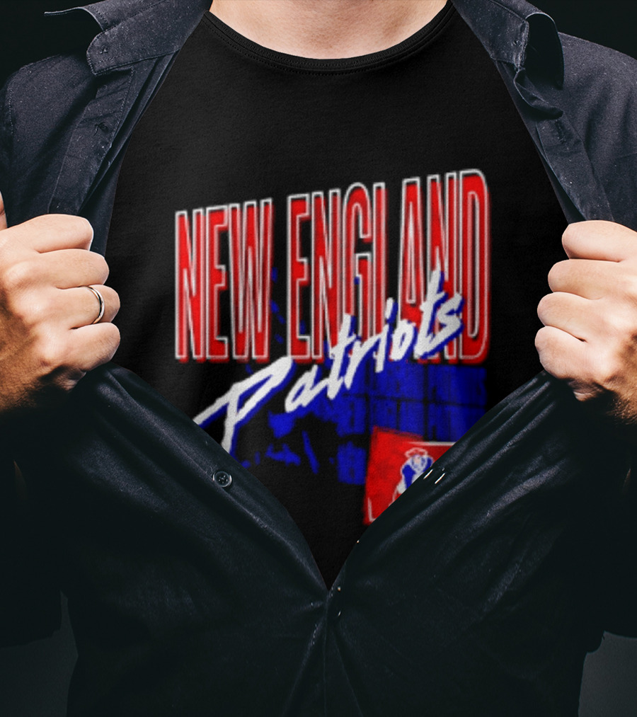 New England Patriots Red White Team Sports T-Shirt