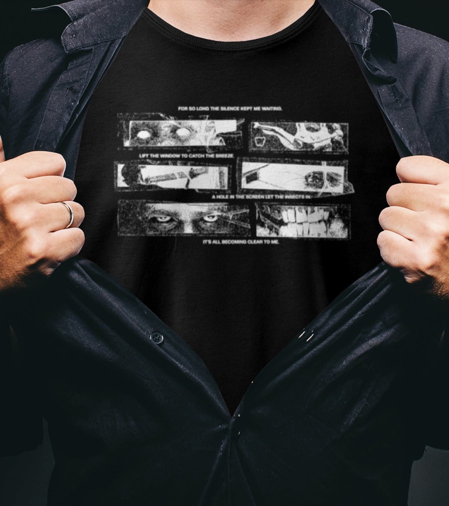 For So Long The Silence Kept Me Waiting Lift The Window To Catch The Breeze Grunge Brick Wall T-Shirt