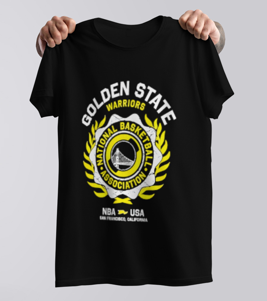 Golden State Warriors NBA USA National Basketball Association Laurel Crest Flocking 2026 San Francisco California T-Shirt