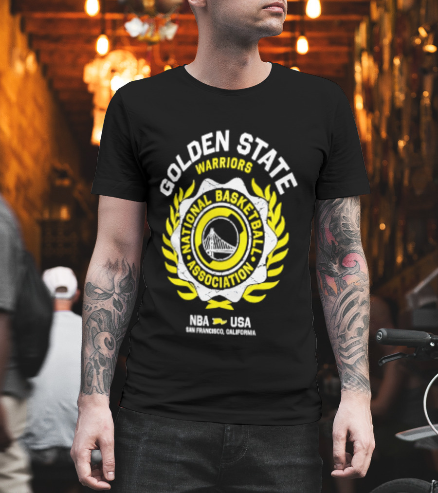 Golden State Warriors NBA USA National Basketball Association Laurel Crest Flocking 2026 San Francisco California T-Shirt