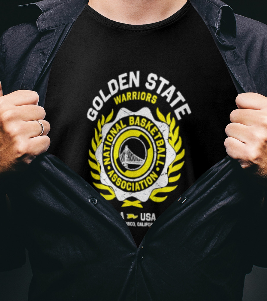 Golden State Warriors NBA USA National Basketball Association Laurel Crest Flocking 2026 San Francisco California T-Shirt