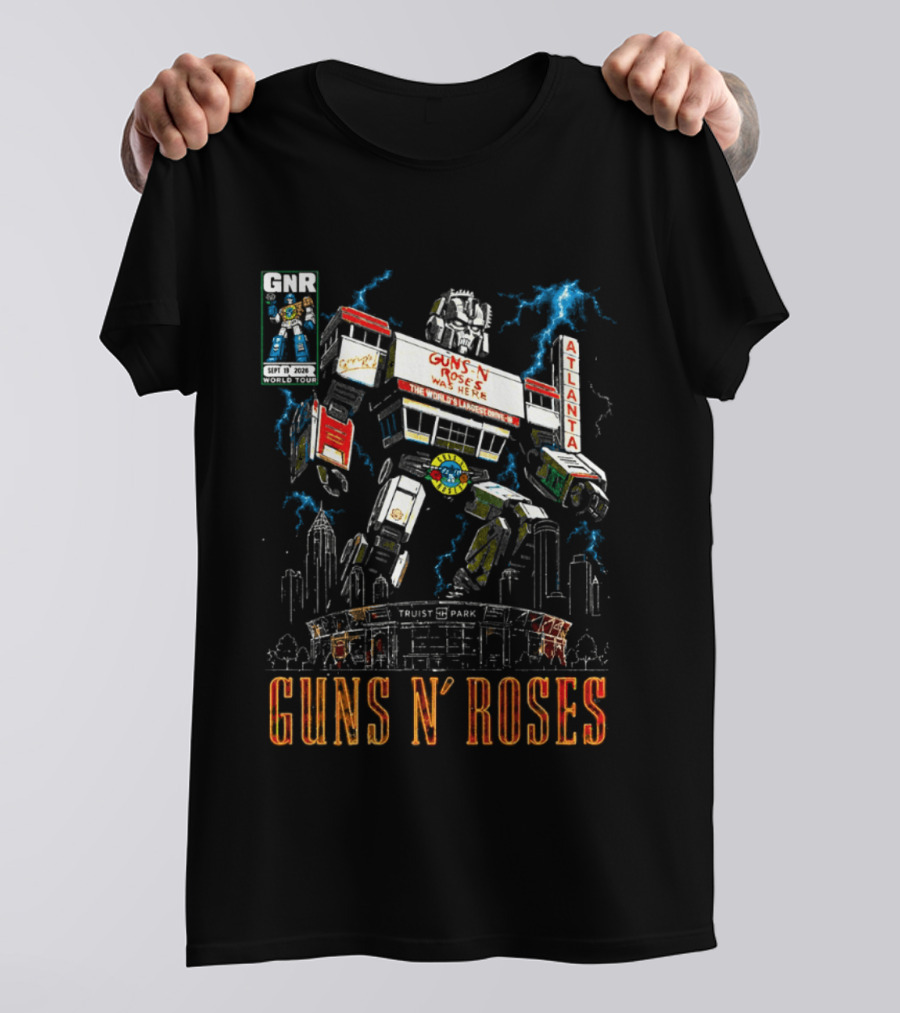 Guns N Roses Truist Park Atlanta GA 2026 Megazord Event September 19 T-Shirt