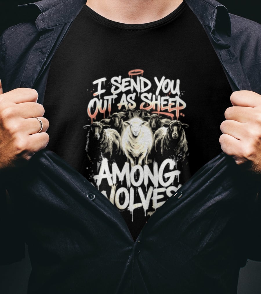 I Send You Out As Sheep Among Wolves Matthew 10:16 T-Shirt