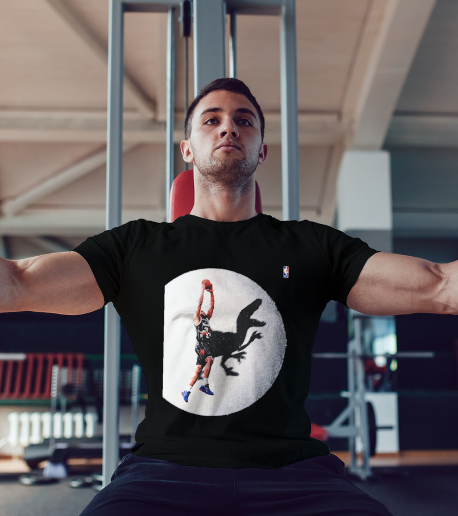 Kawhi Leonard Toronto Raptors Shadow Dunk With Raptor Silhouette Basketball T-Shirt