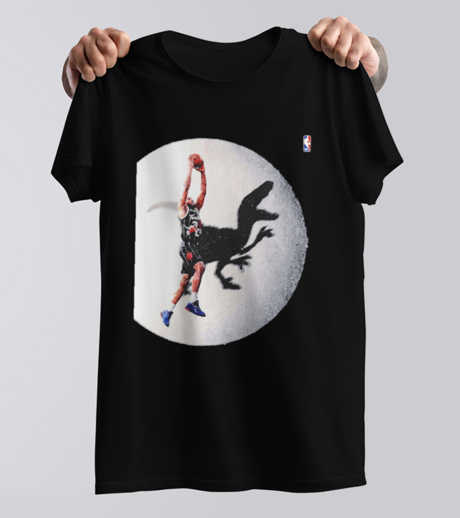 Kawhi Leonard Toronto Raptors Shadow Dunk With Raptor Silhouette Basketball T-Shirt