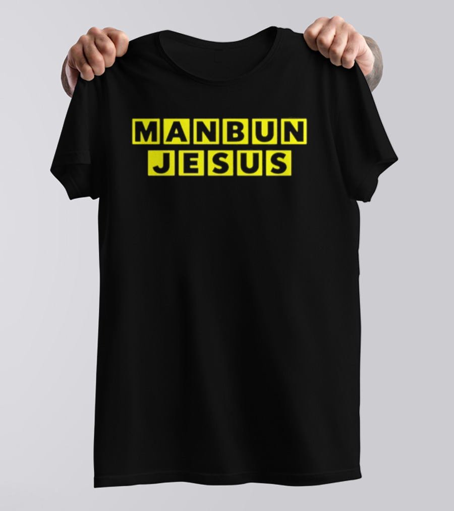 Manbun Jesus MBJaffle House Iconic Yellow T-Shirt