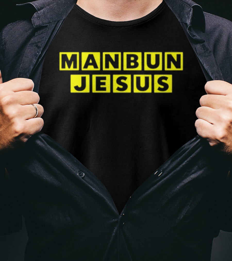 Manbun Jesus MBJaffle House Iconic Yellow T-Shirt