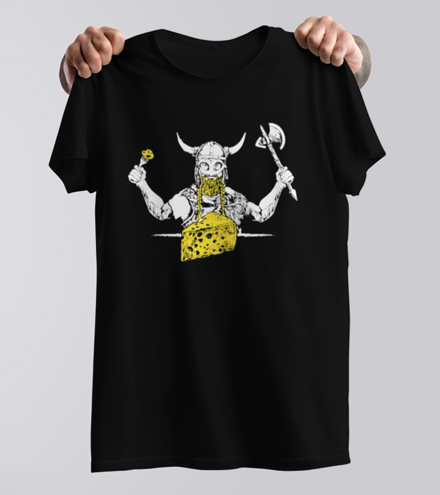 Minnesota Vikings Let's Eat Cheese Viking Warrior Axe And Cheese Wedge T-Shirt
