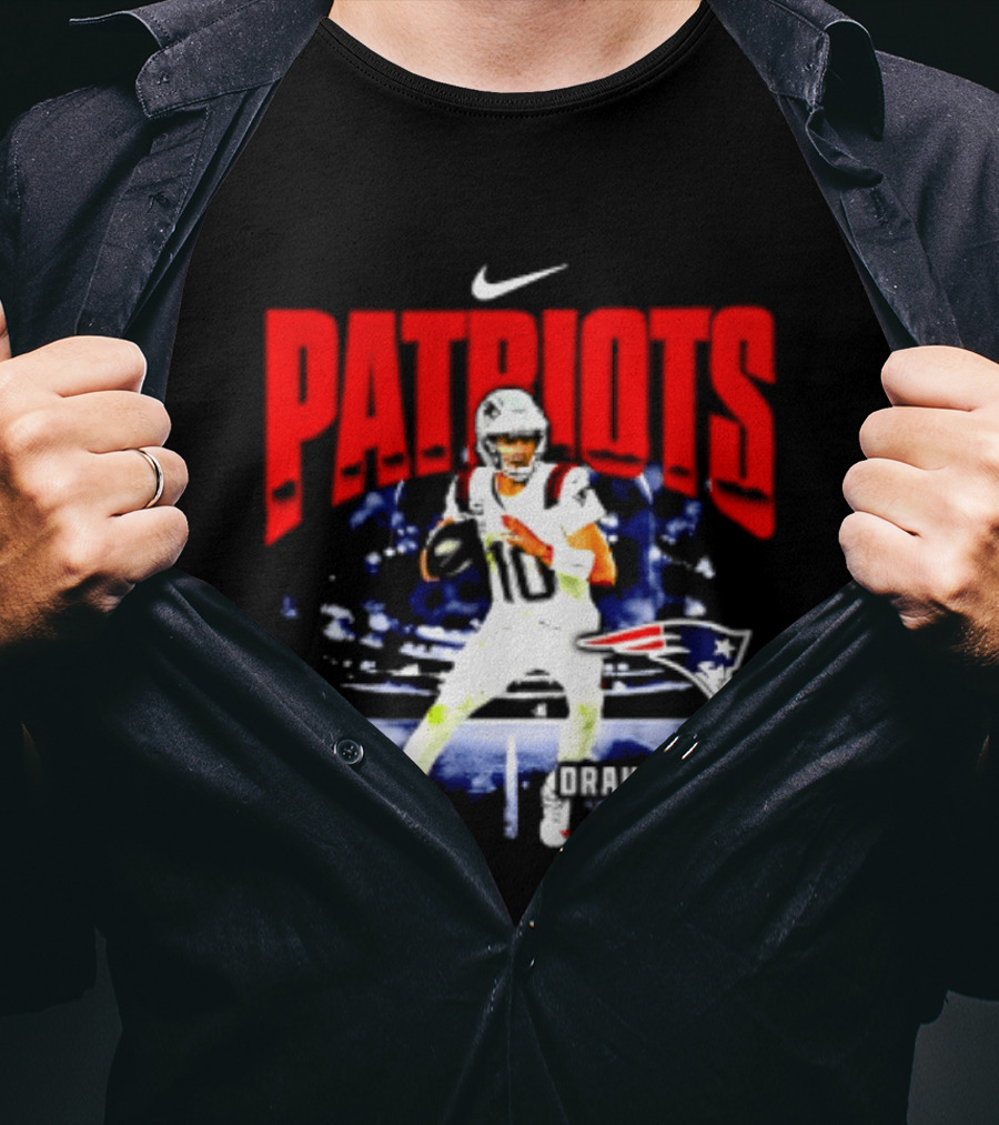 Nike Patriots Drake Maye Football Player Max90 T-Shirt