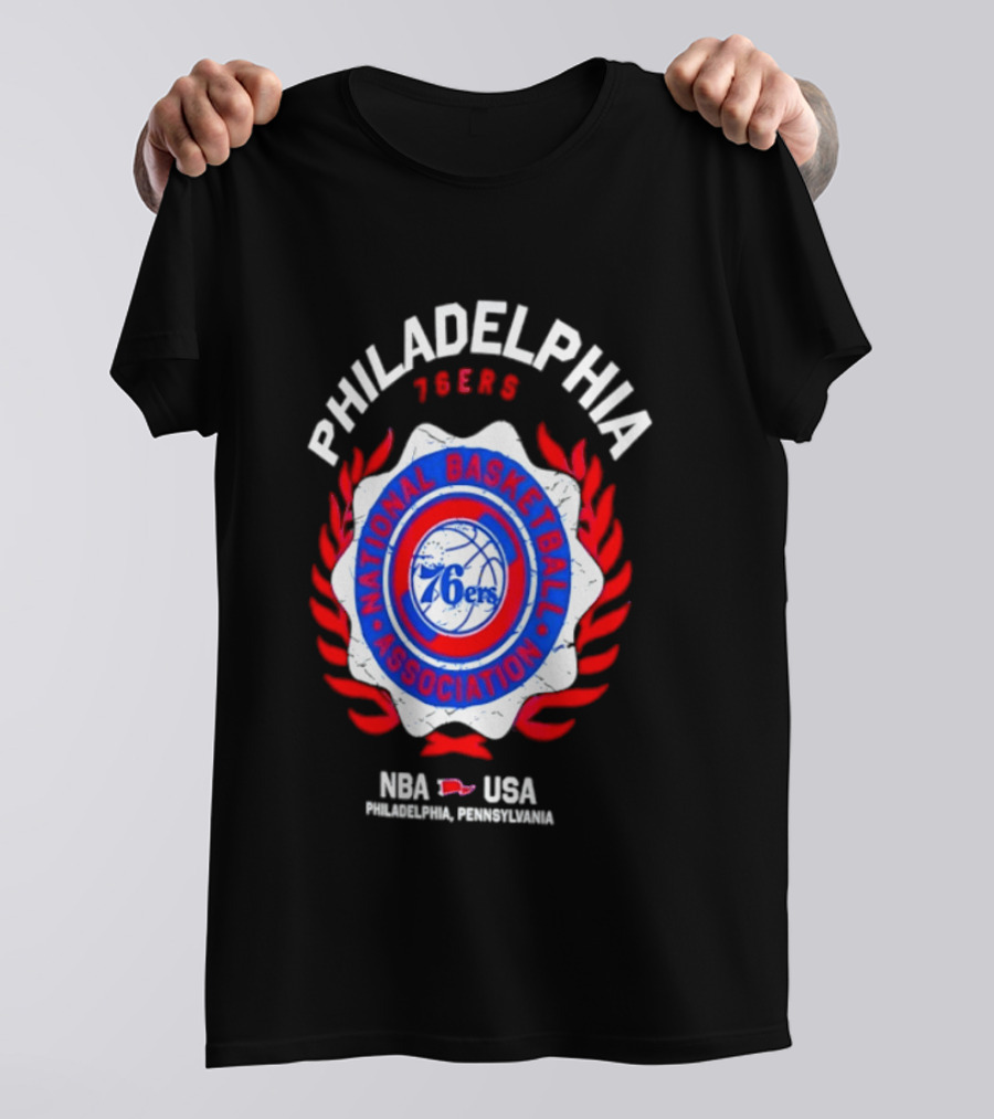 Philadelphia 76ers NBA USA National Basketball Association Laurel Crest 2026 T-Shirt