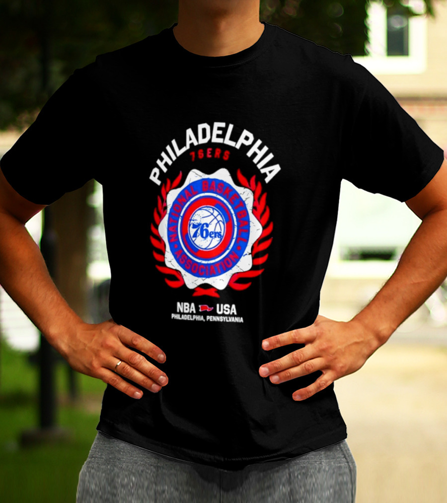 Philadelphia 76ers NBA USA National Basketball Association Laurel Crest 2026 T-Shirt