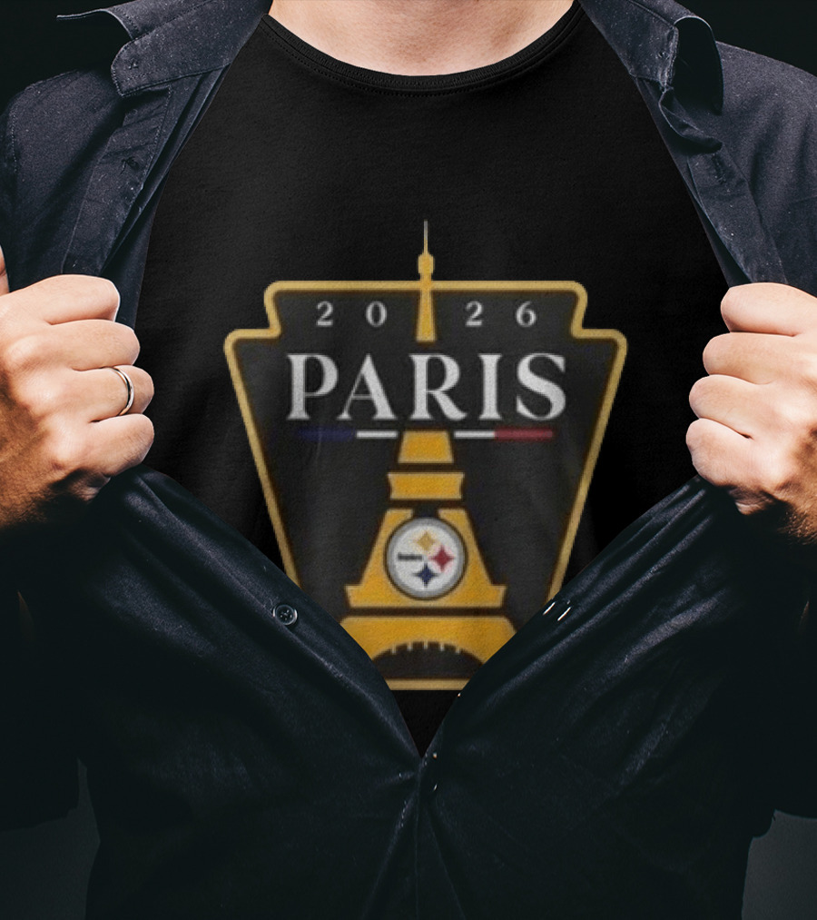 Pittsburgh Steelers 2026 Paris Eiffel Tower Event T-Shirt