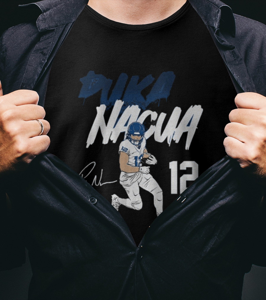Puka Nacua 12 Signature Pose Athletic T-Shirt