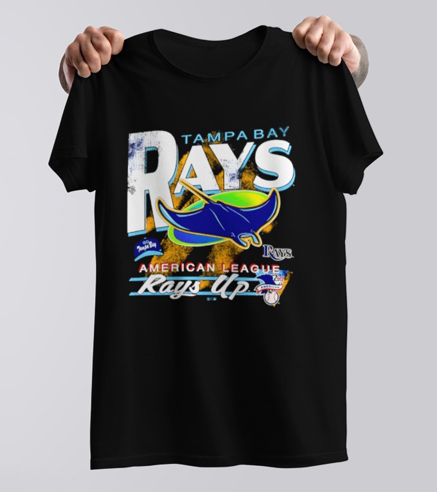Tampa Bay Rays American League Rays Up Orange Stripe Manta Ray T-Shirt