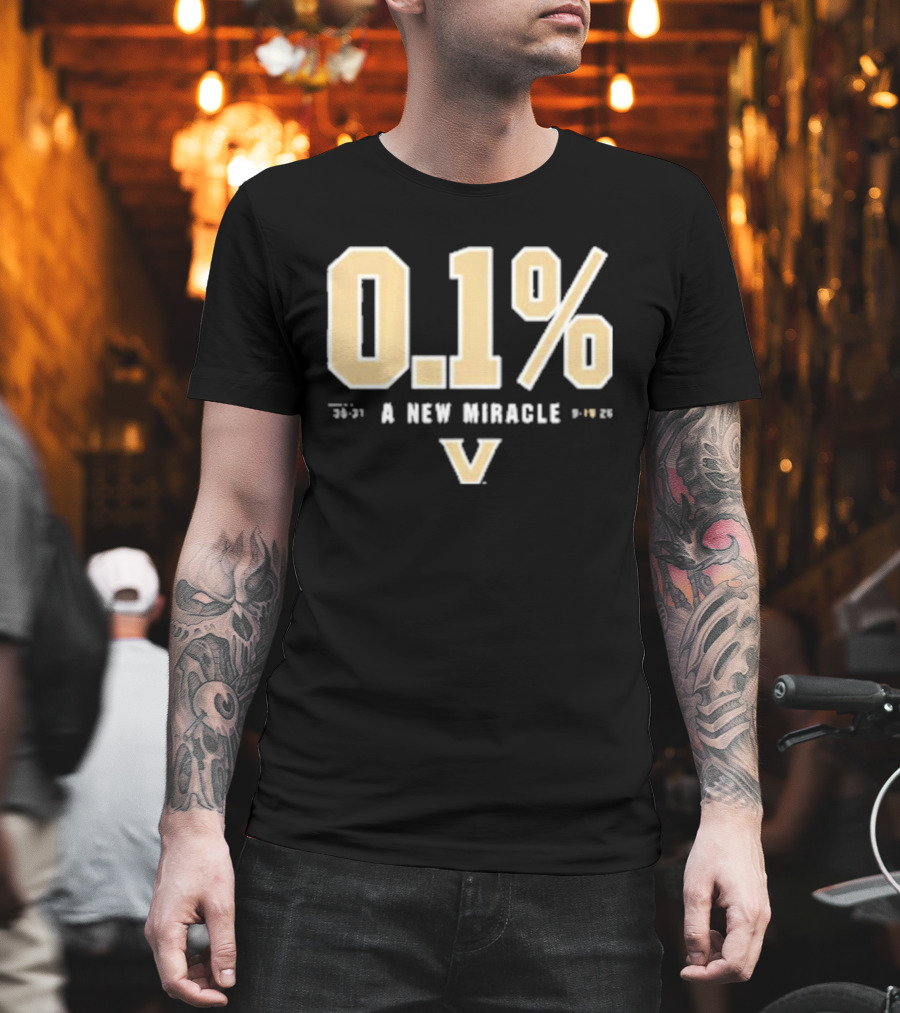 Vanderbilt Football Miracle 0.1% Victory 35 31 NC State T-Shirt