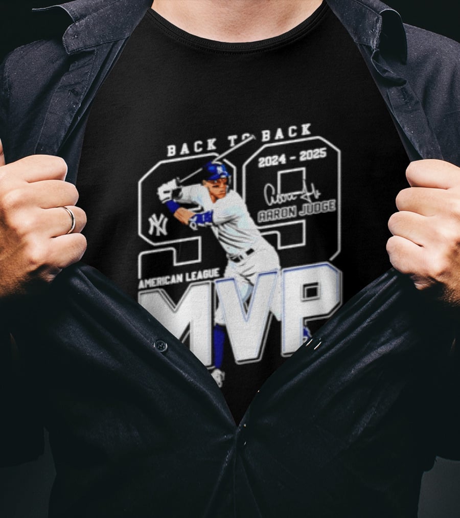 Back To Back 2024 25 American League MVP Aaron Judge T-Shirt