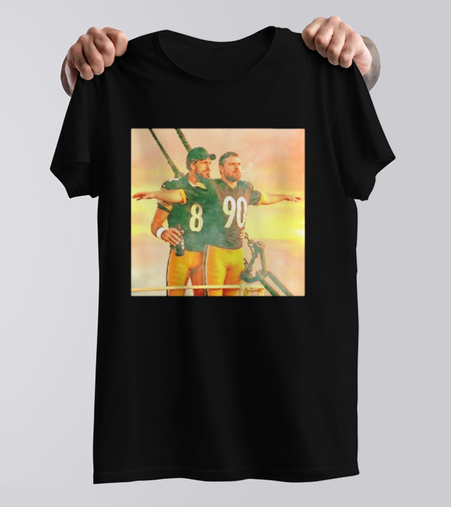 Aaron Rodgers TJ Watt Pittsburgh Steelers Titanic Crossover 8 90 T-Shirt