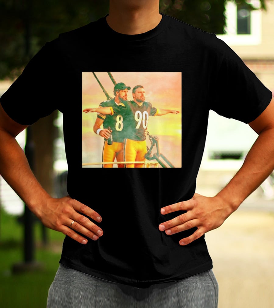 Aaron Rodgers TJ Watt Pittsburgh Steelers Titanic Crossover 8 90 T-Shirt