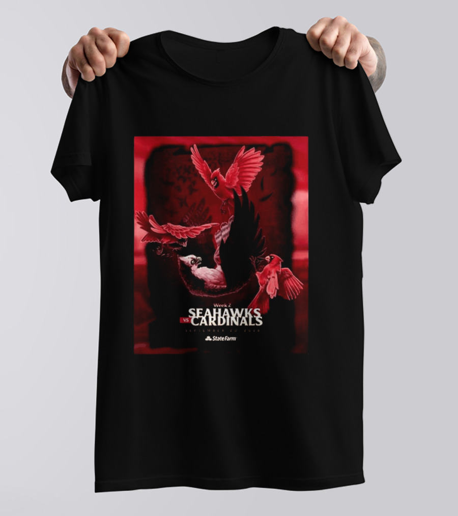 Week 2 Arizona Cardinals Vs Seattle Seahawks State Farm Stadium Glendale September 20 2026 T-Shirt