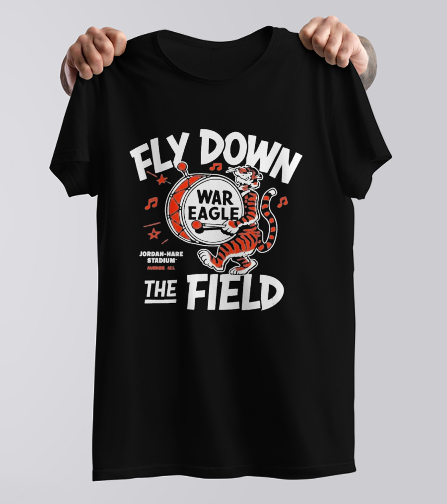 Auburn Tigers War Eagle Fly Down The Field T-Shirt