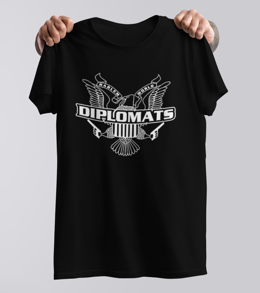 Diplomats Harlem World Fuck Giuliani R.I.P. Blood Two Sided Eagle T-Shirt
