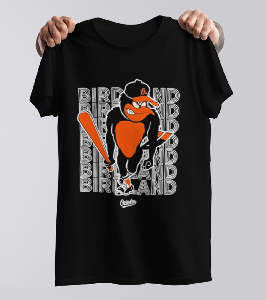 Birdland Baltimore Orioles Baseball Bat Bird T-Shirt