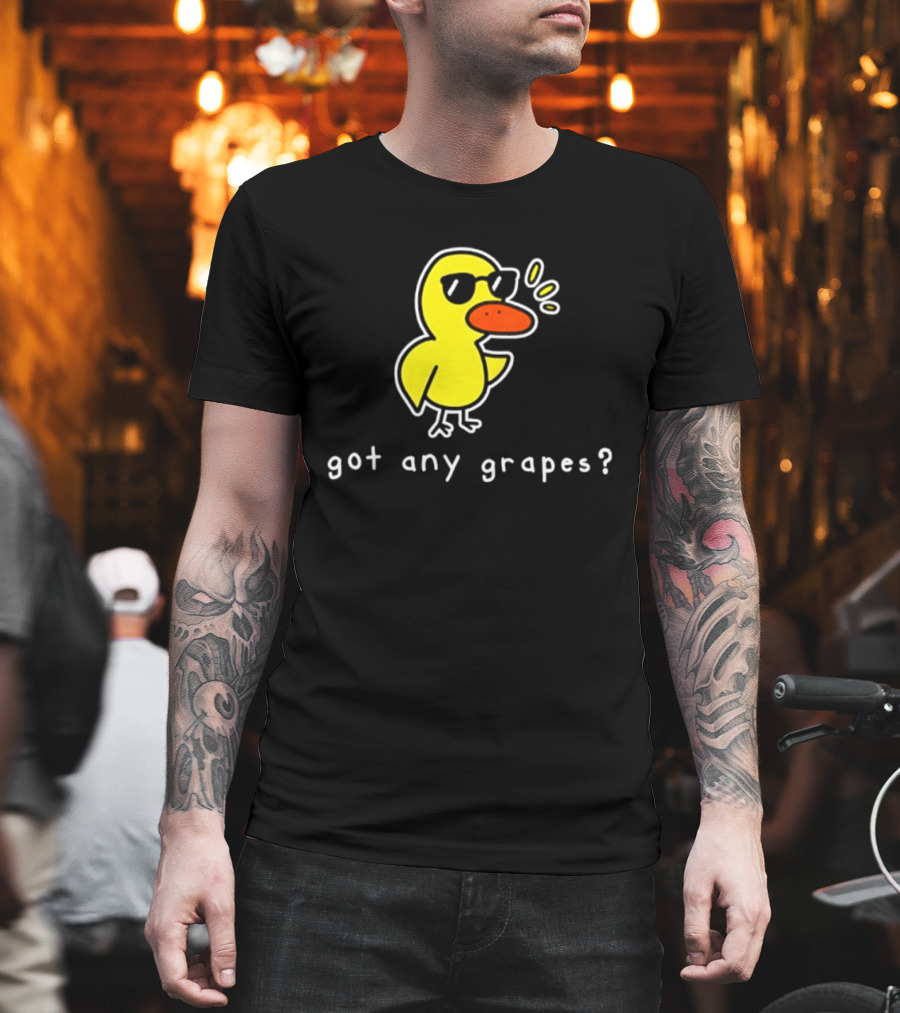 Got Any Grapes Duck Meme Sunglasses Quacking Drawing T-Shirt