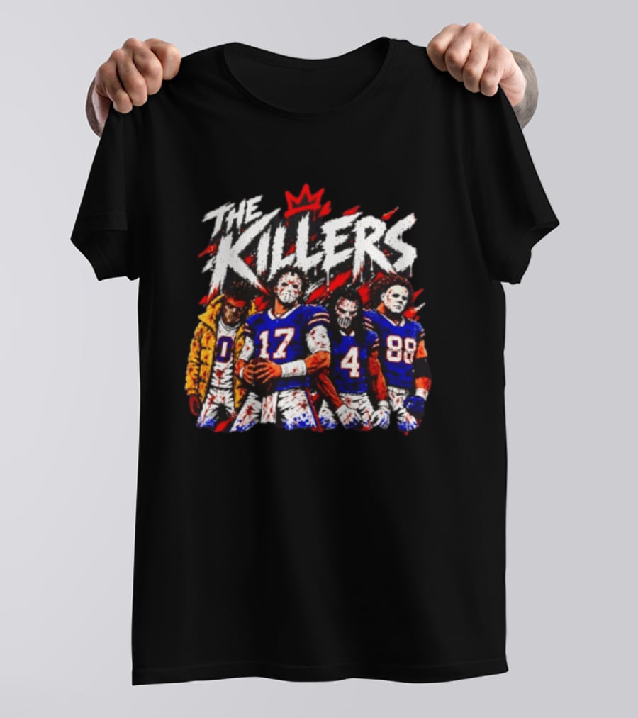 Buffalo Bills The Killers Horror Characters Halloween NFL T-Shirt