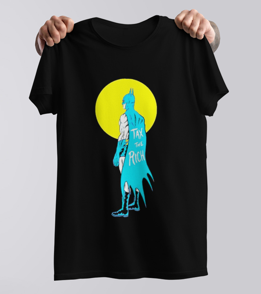 Tax The Rich Batman Yellow Moon T-Shirt