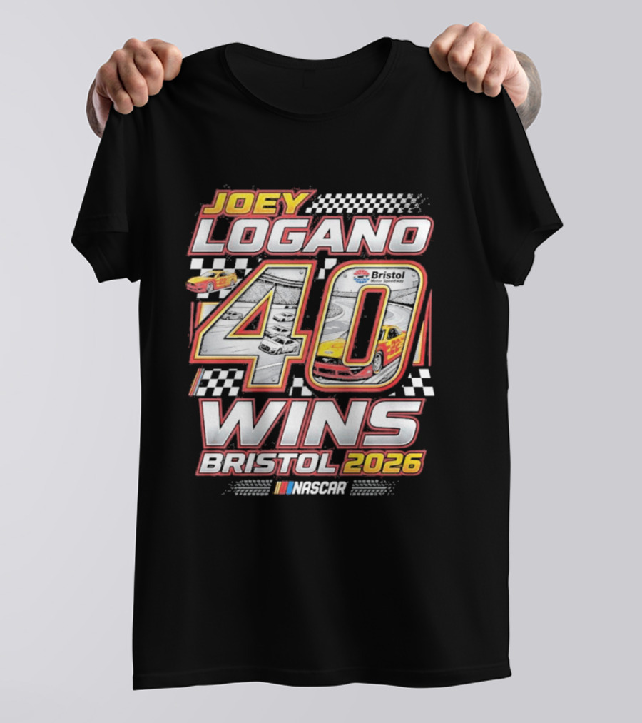 Joey Logano 40 Wins Bristol 2026 NASCAR T-Shirt