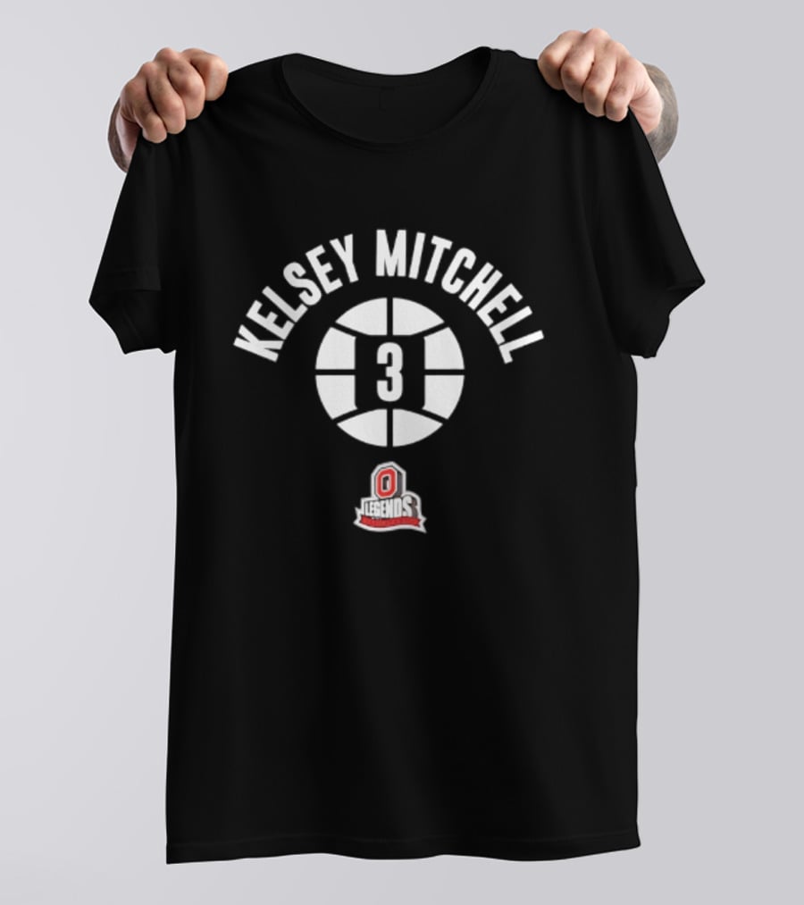 Kelsey Mitchell 3 Ohio State Athletics Buckeyes Basketball Number T-Shirt