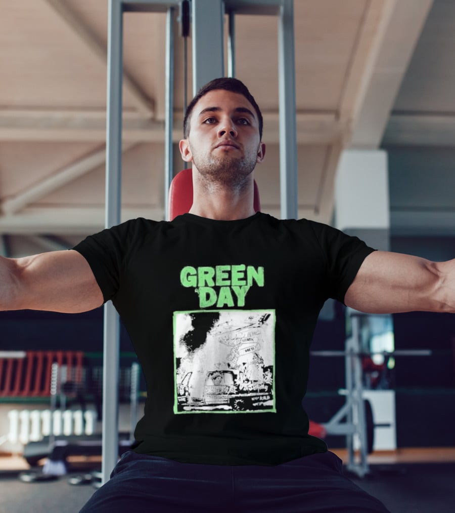 Green Day Riot Trio Vintage Sketch T-Shirt
