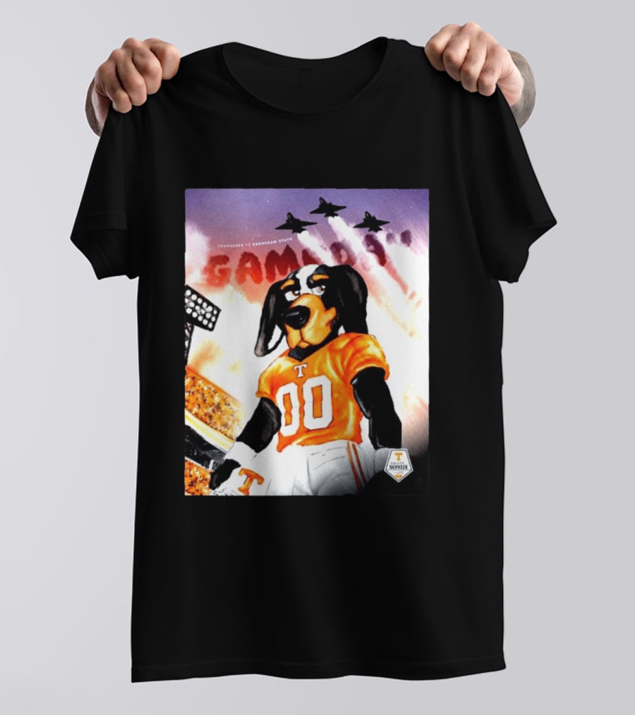 Tennessee Volunteers Smokey 00 Game Day Jets Flyover Stadium Lights T-Shirt