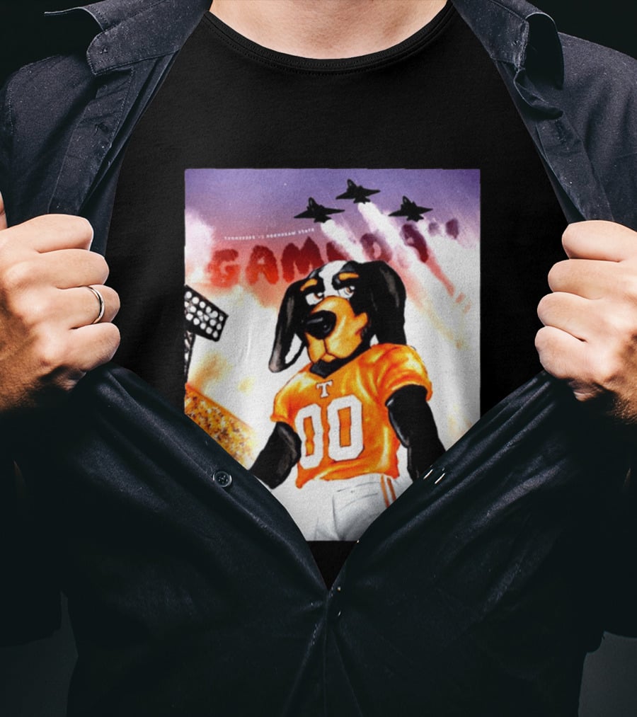 Tennessee Volunteers Smokey 00 Game Day Jets Flyover Stadium Lights T-Shirt